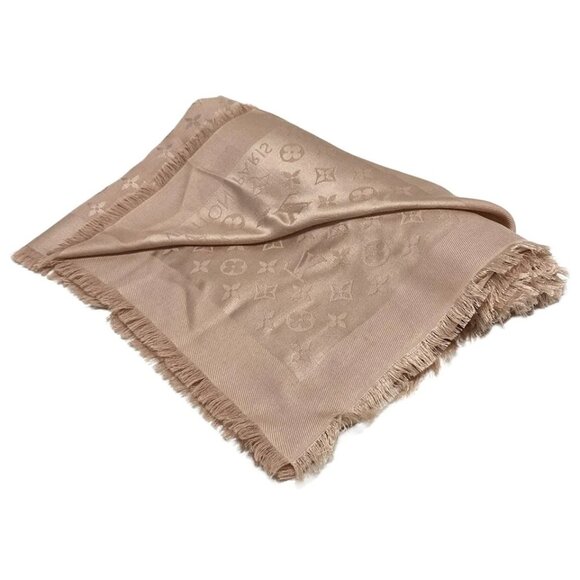 LOUIS VUITTON Shawl Monogram Naturel - Unconfirmed Scarf Silk Wool 515-070525 - Picture 2 of 5